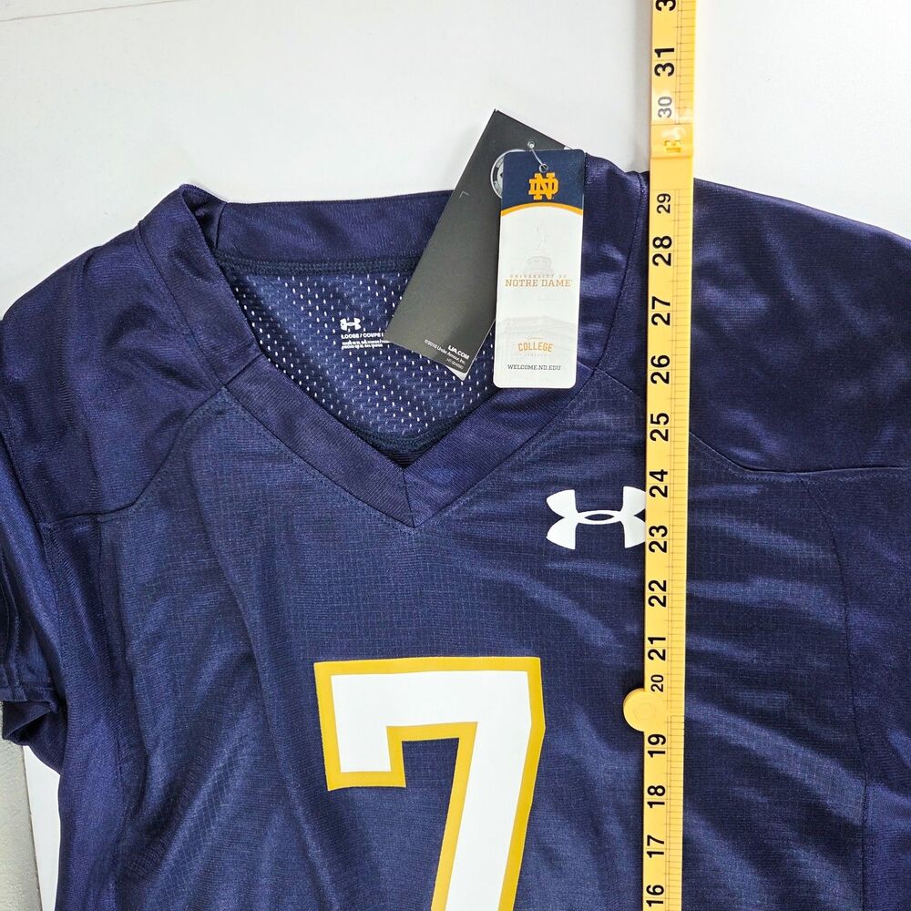 Under Armour Notre Dame Fighting Irish #7 Football Jersey NWT Sz Small - Picture 7 of 8